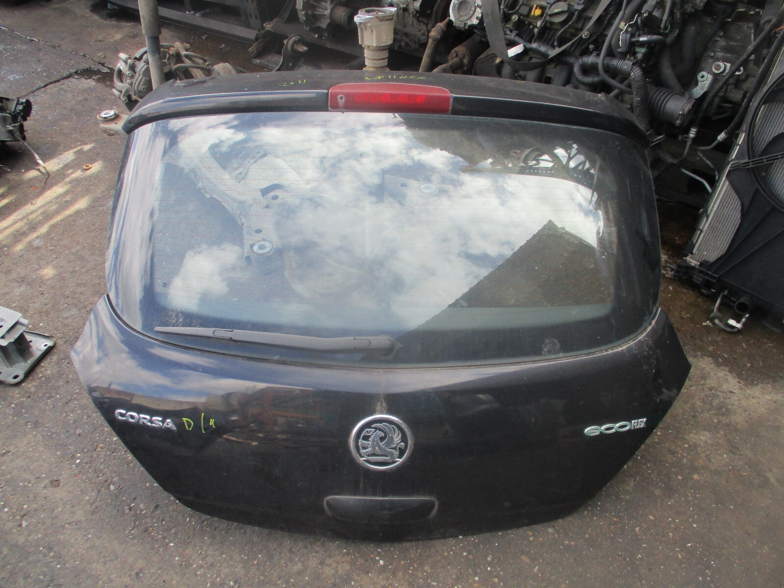 2012 VAUXHALL CORSA D 3 DOOR REAR COMPLETE TAILGATE BOOTLID BLACK