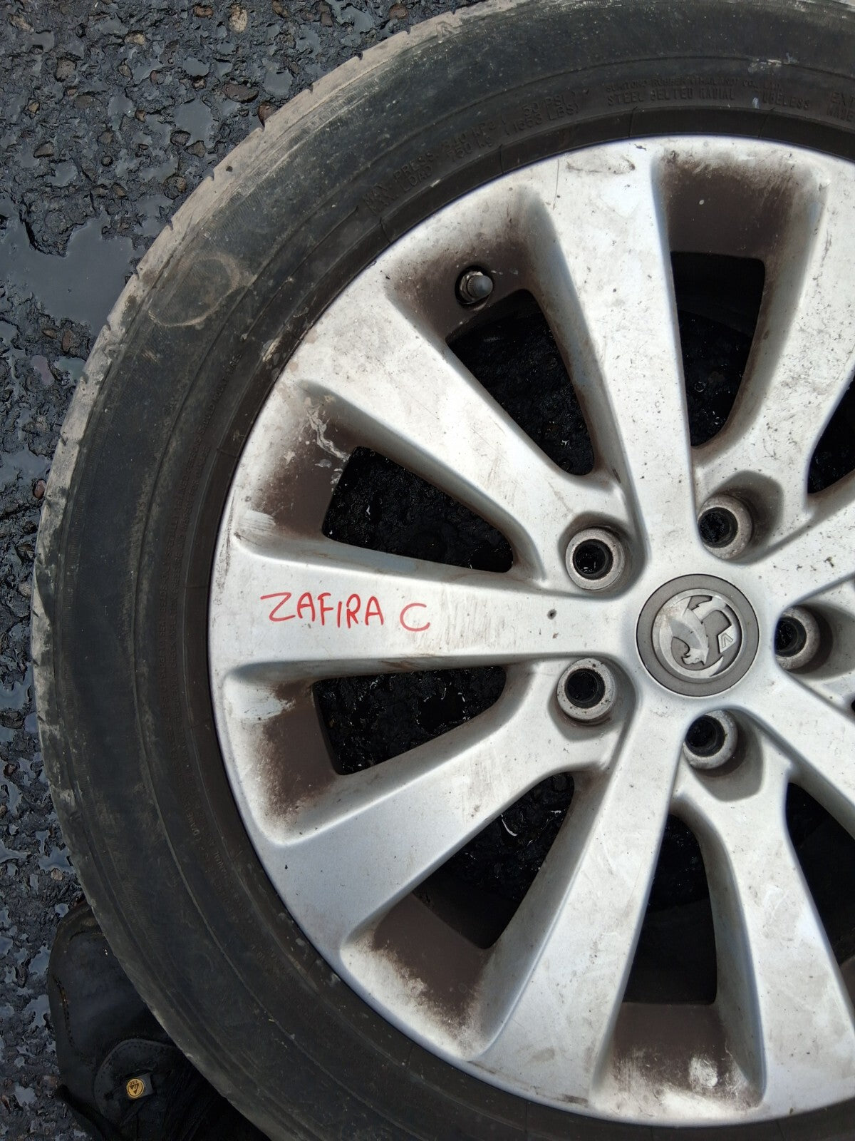 VAUXHALL ZAFIRA C MK3 2017 17 INCH ALLOY WHEEL WITH TYRE 225/50R17