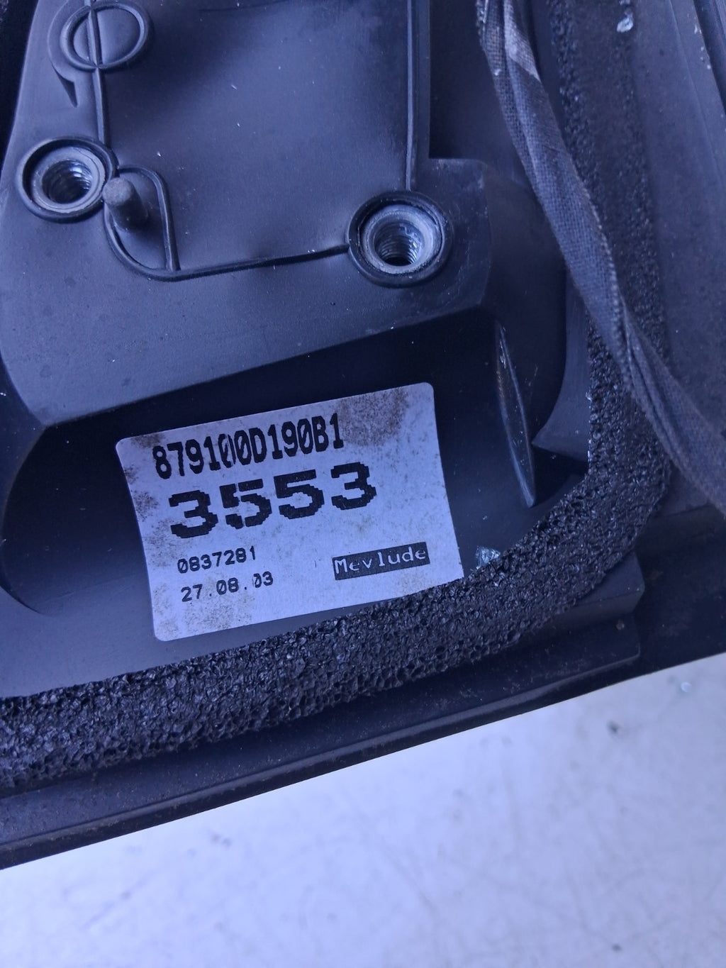 TOYOTA YARIS 2004 OSF FRONT RIGHT DRIVER SIDE MANUAL WING MIRROR 879100D02000