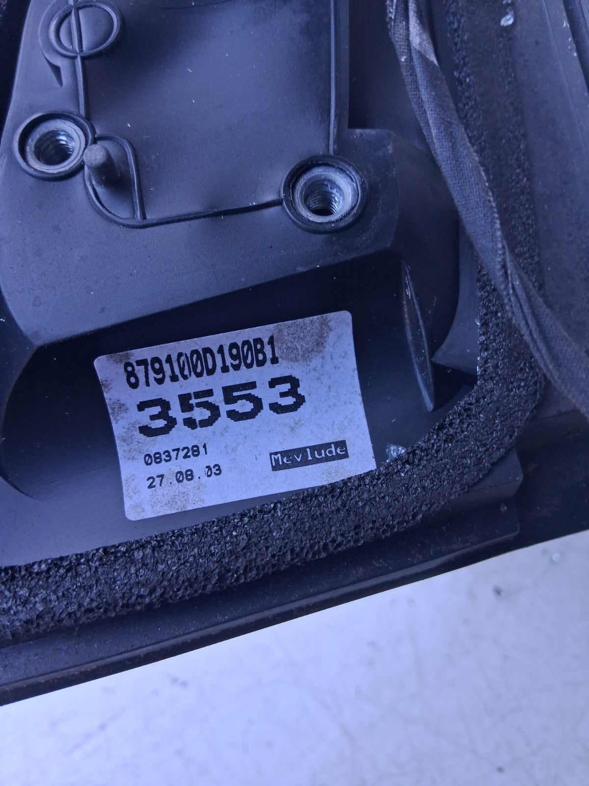 TOYOTA YARIS 2004 OSF FRONT RIGHT DRIVER SIDE MANUAL WING MIRROR 879100D02000