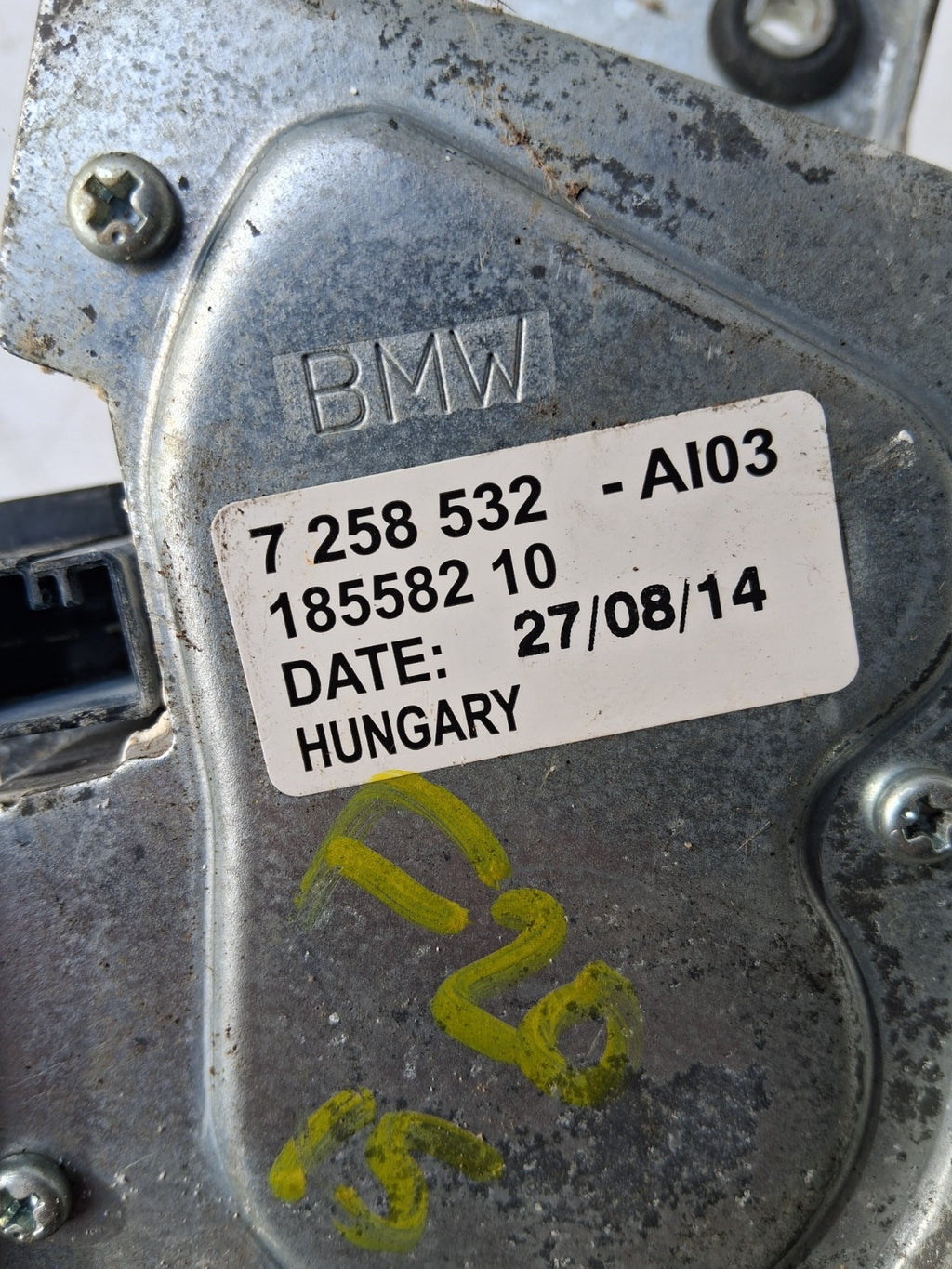 BMW 1 SERIES F20 2015 SPORT REAR WINDSCREEN WIPER MOTOR 7258532