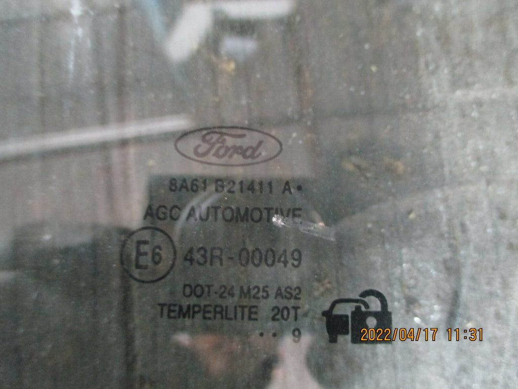 FORD FIESTA 2009 MK6 NSF FRONT PASSENGER SIDE WINDOW GLASS