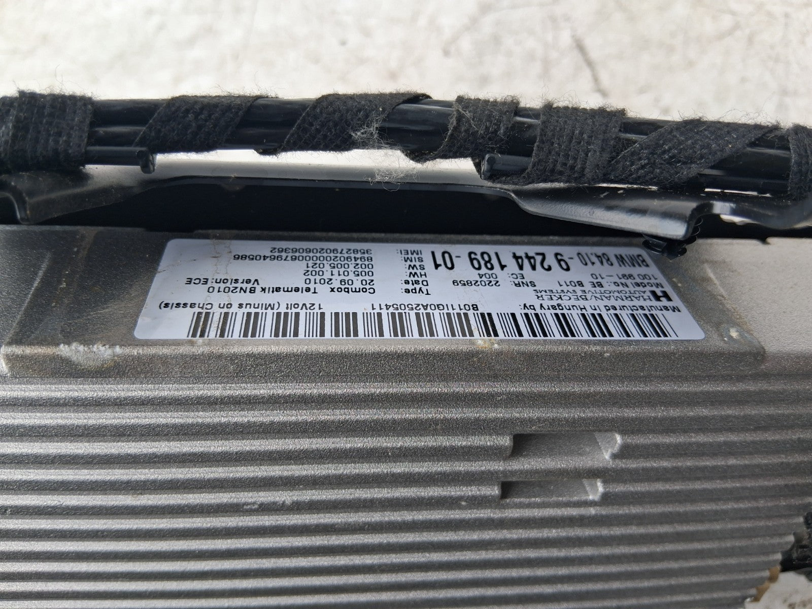 2010 BMW 5 SERIES F10 BLUETOOTH TELEMATICS CONTROL MODULE 9244189