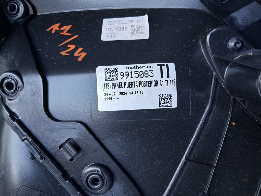 2024 AUDI A1 S LINE MK2 GB NSR PASSENGER SIDE REAR LEFT DOOR CARD 82G839019A