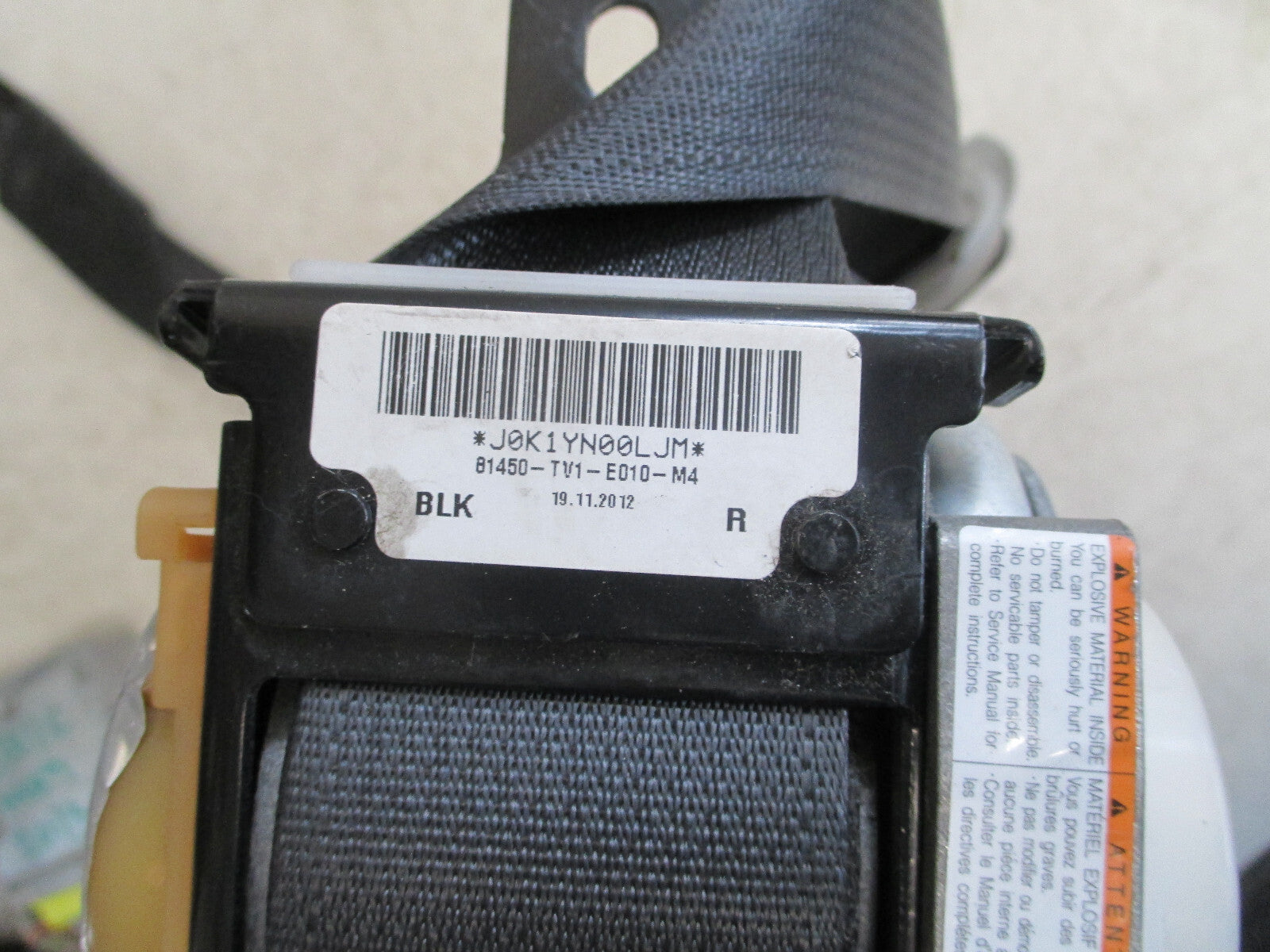 HONDA CIVIC MK9 2013 5 DOOR OSF DRIVER SIDE FRONT SEAT BELT 81450TV1E010M4