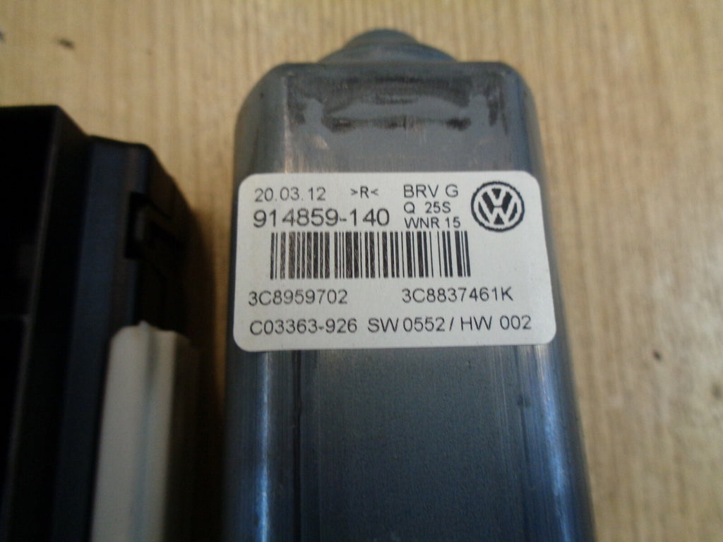 VW VOLKSWAGEN 2012 PASSAT CC FRONT PASSENGER SIDE WINDOW MOTOR 3C8959702