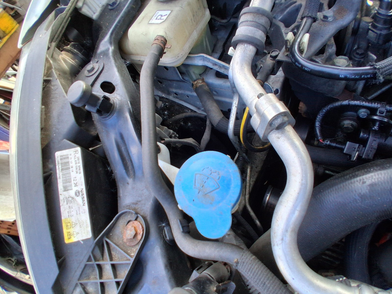 2013 NISSAN QASHQAI J10 1.6 DIESEL WINDSCREEN WASHER RESERVOIR PUMP TANK