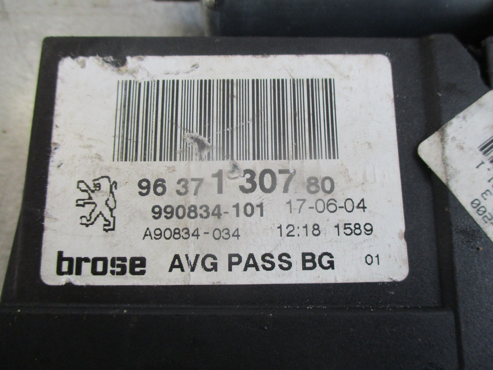 PEUGEOT 407 NSF PASSENGER SIDE FRONT ELECTRIC WINDOW MOTOR 0130822200