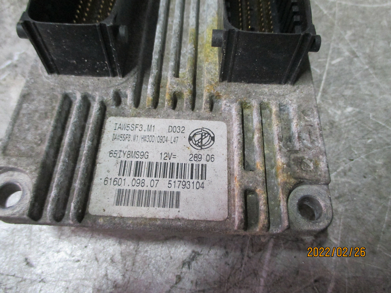 FIAT PUNTO EVO MK3 2013 1.2 PETROL ECU ENGINE CONTROL MODULE 51793104