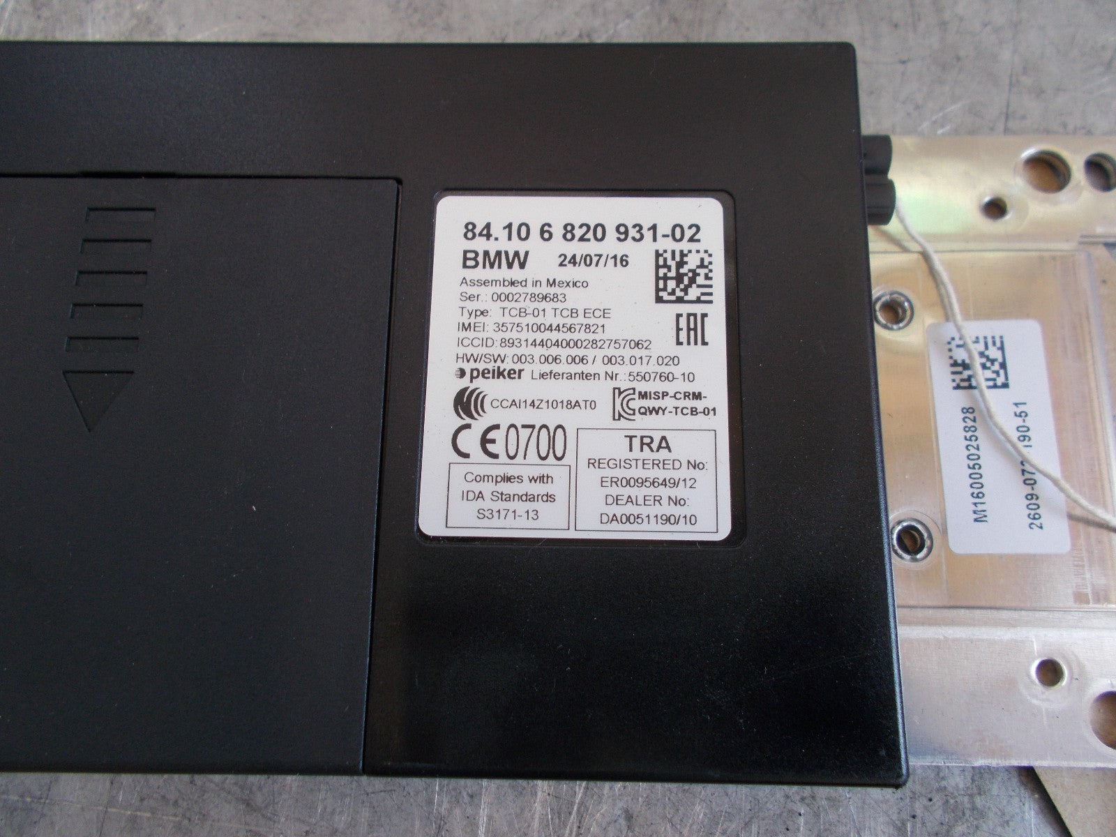 BMW 1 SERIES F20 F21 120i COMMUNICATED CONTROL MODULE UNIT 6820931 02