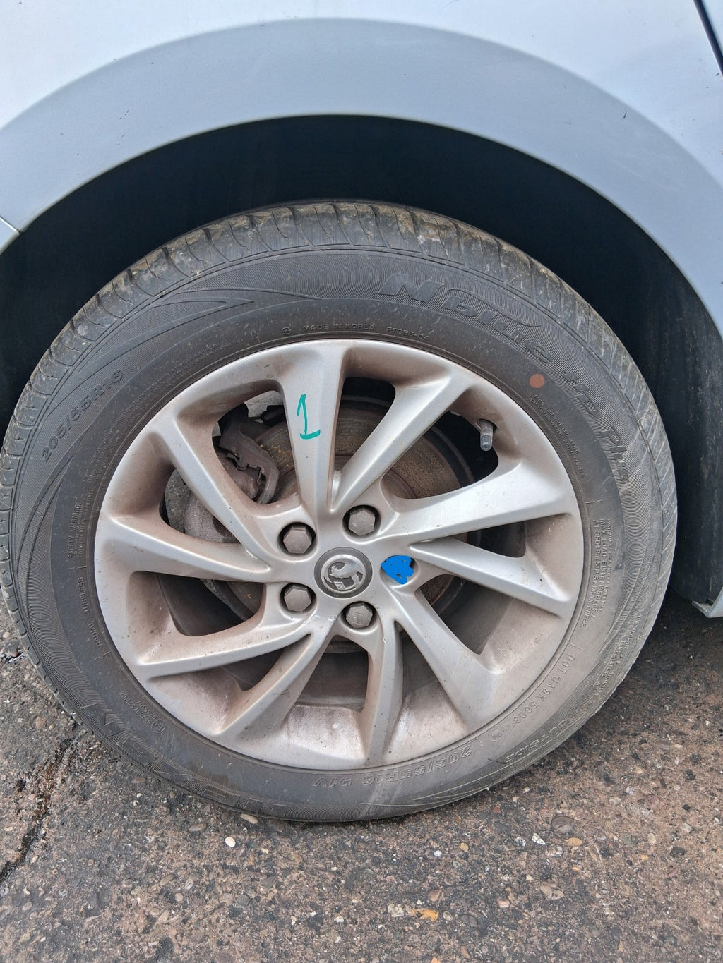 2019 VAUXHALL ASTRA K 16 INCH ALLOY WHEEL WITH TYRE 205/55R16