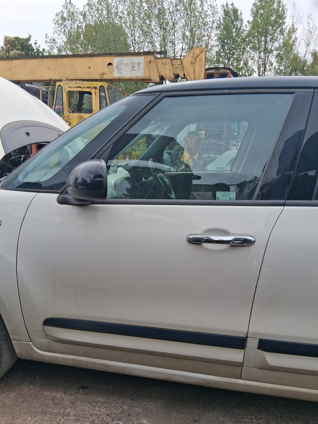 2019 FIAT 500L URBAN NS PASSENGER SIDE FRONT BARE DOOR WHITE BIANCO GELATO 934/A