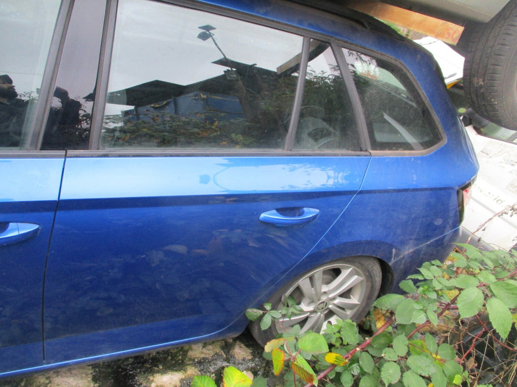 2019 SKODA FABIA MK3 NJ ESTATE NSR PASSENGER SIDE REAR BARE DOOR BLUE