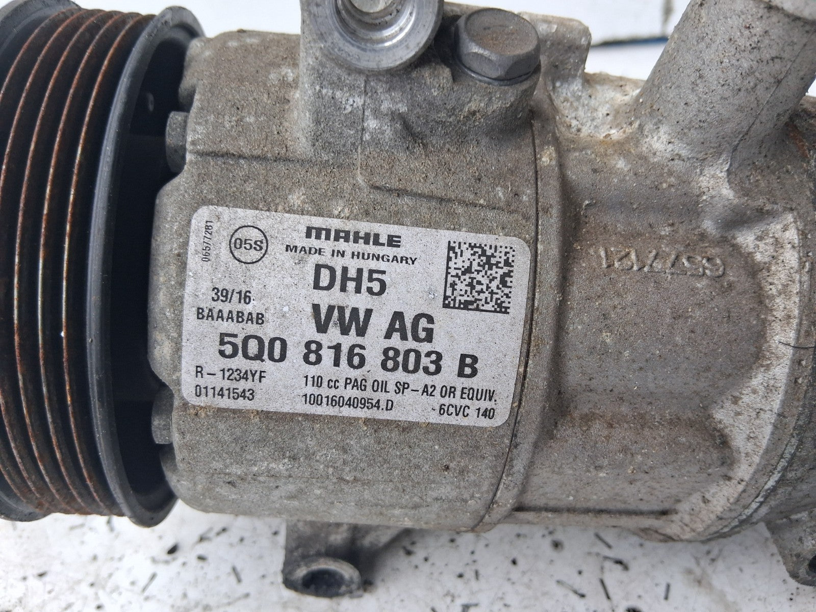 SEAT IBIZA MK4 6J 2015 1.4 PETROL AIR CON COMPRESSOR PUMP 5Q0816803B