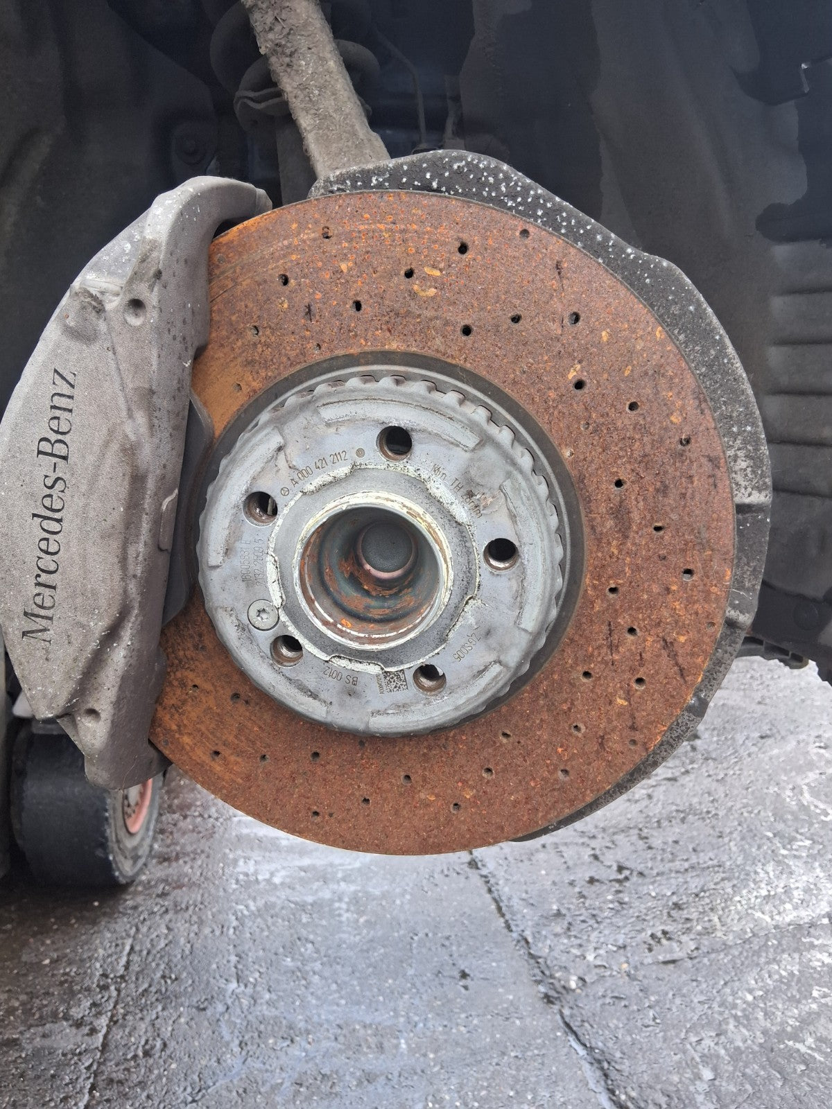2021 MERCEDES C CLASS C205 COUPE OSF DRIVER SIDE FRONT RIGHT HUB DISC CALIPER