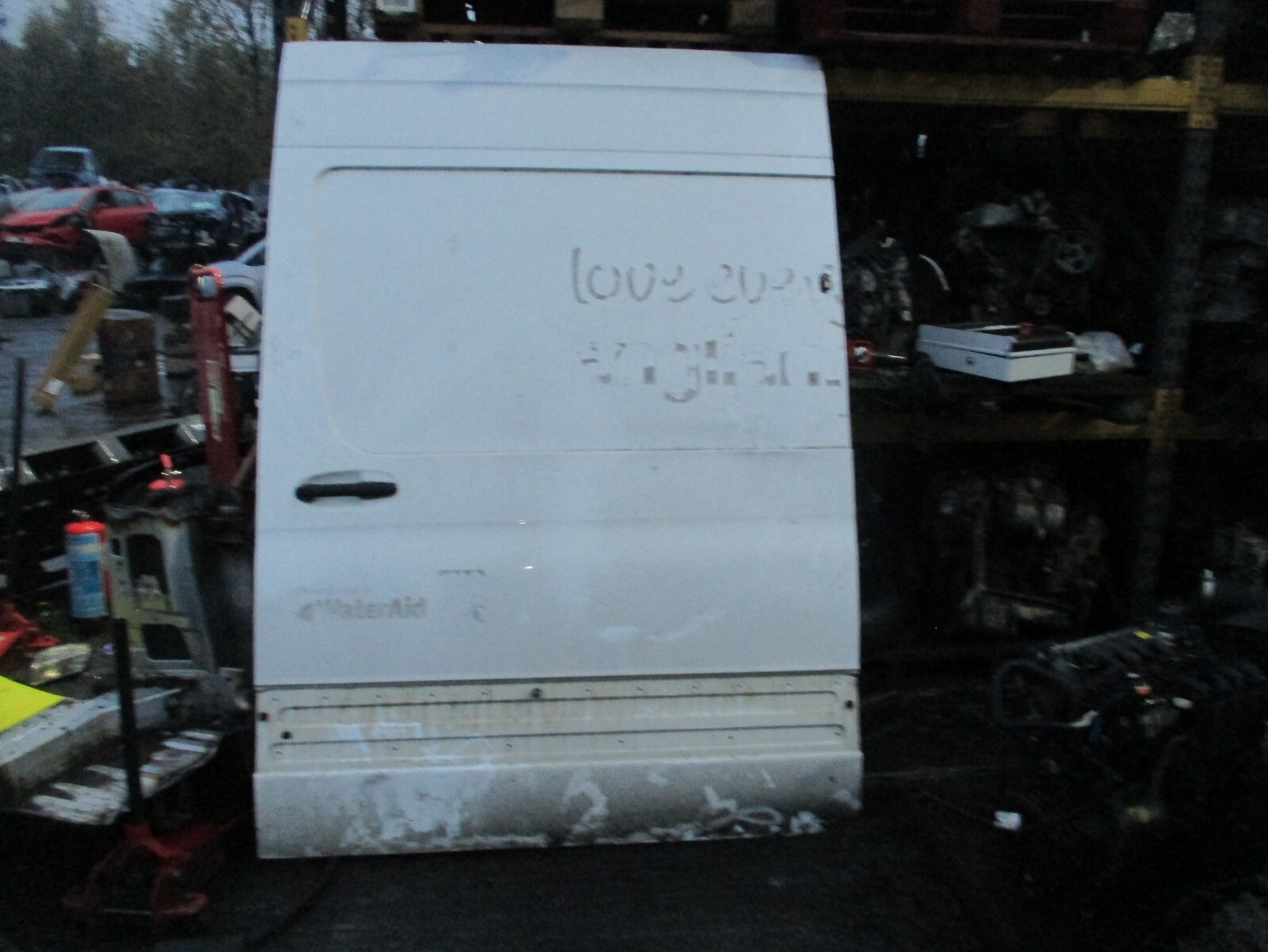 2020 MERCEDES SPRINTER W907 NS PASSENGER SIDE SLIDING LOAD DOOR WHITE DENTS