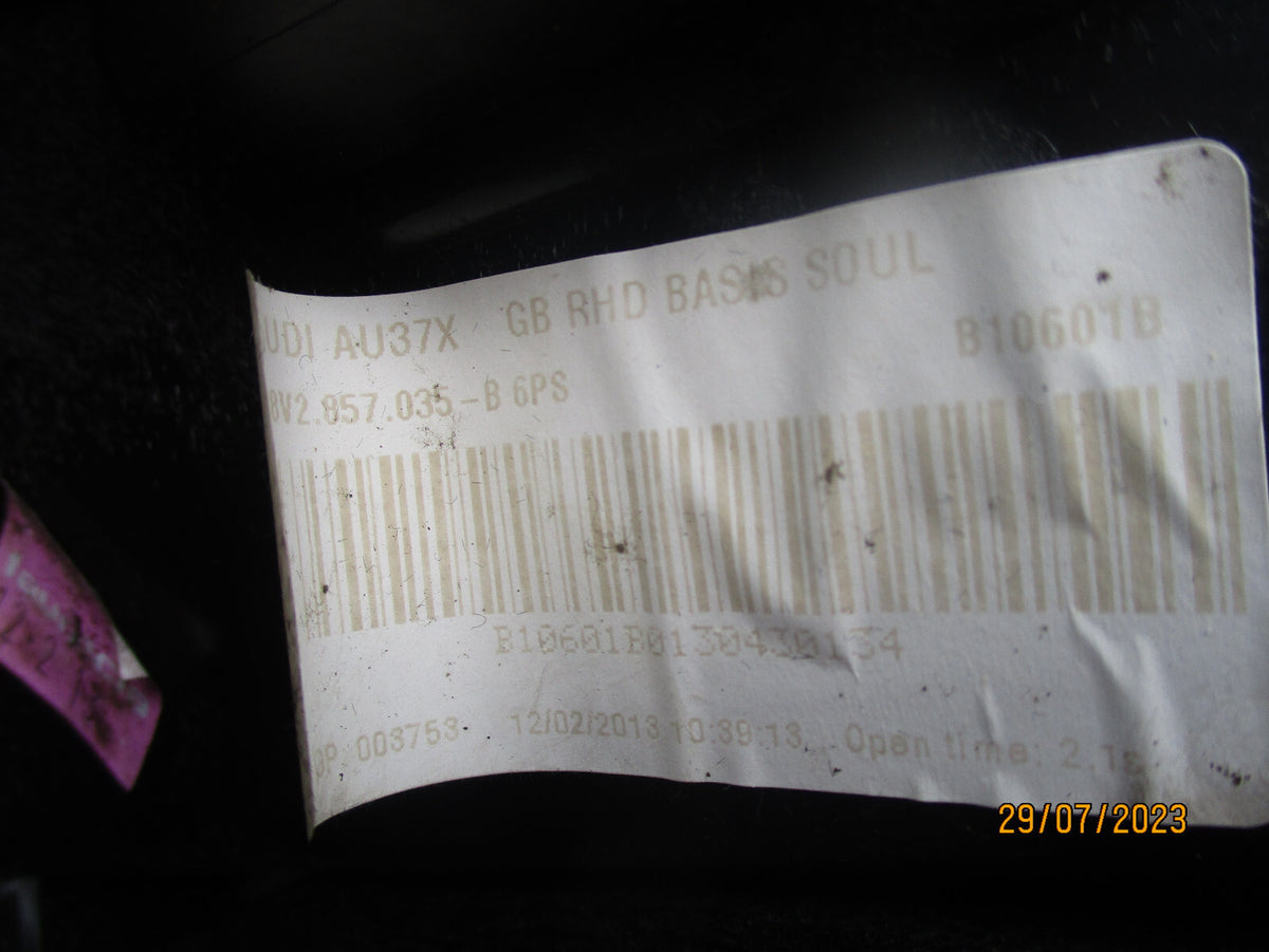 AUDI A3 2013 GLOVE BOX STORAGE COMPARTMENT 8V2857035