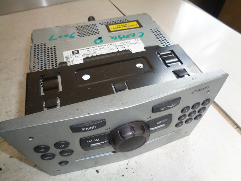 VAUXHALL CORSA D 2007 RADIO CD PLAYER STEREO HEAD UNIT 13289919