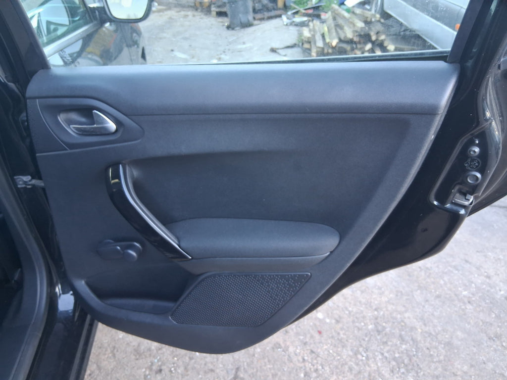2014 PEUGEOT 208 OSR DRIVER SIDE REAR RIGHT COMPLETE DOOR PEARL BLACK KTV