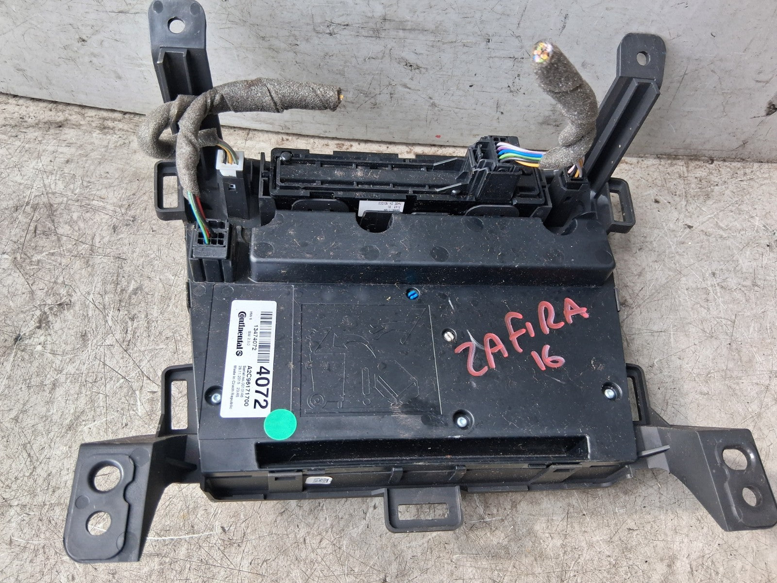 2016 VAUXHALL ZAFIRA C MK3 RADIO CD PLAYER ,MULTIMEDIA SWITCH PANEL 13474072