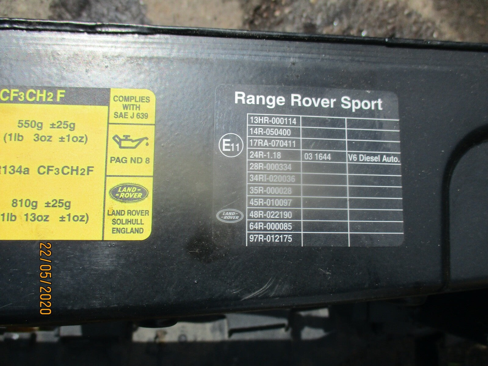 LAND ROVER RANGE ROVER SPORT L320 FRONT PANEL