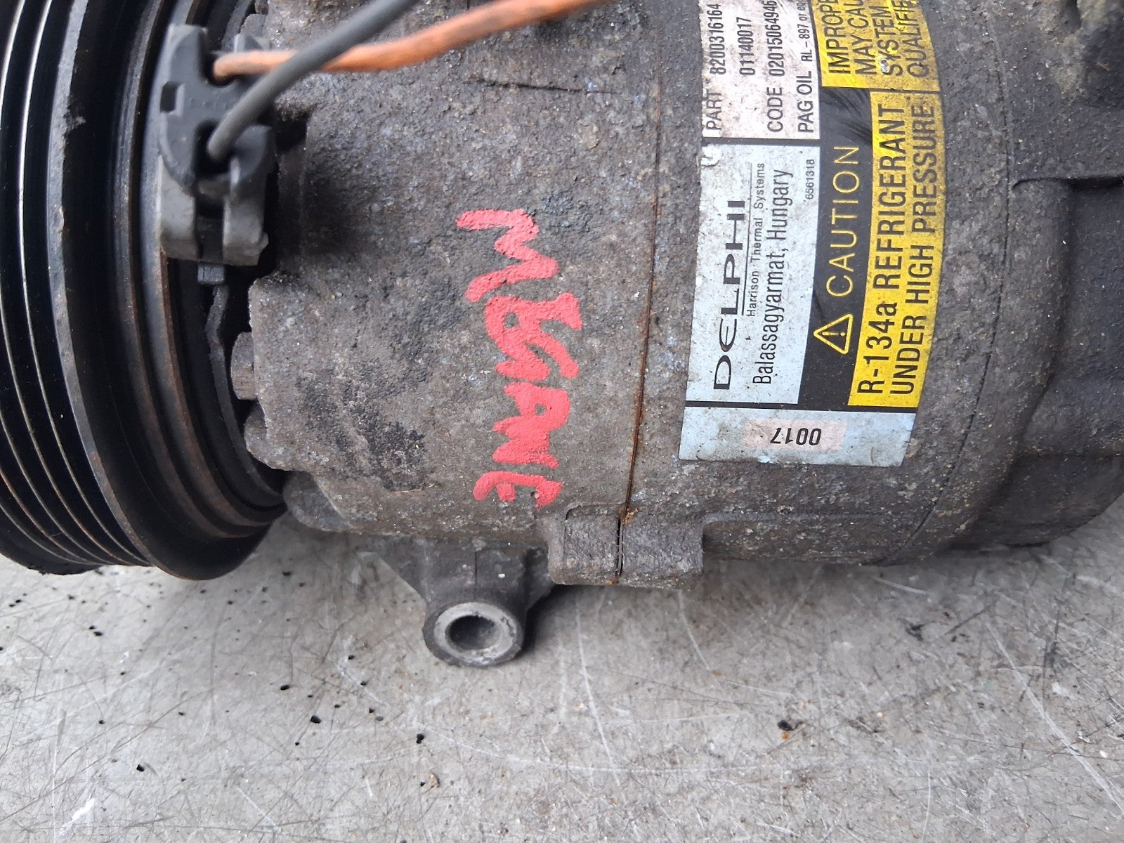 2005 RENAULT MEGANE MK2 1.5 DIESEL AC AIR CON COMPRESSOR PUMP 8200316164