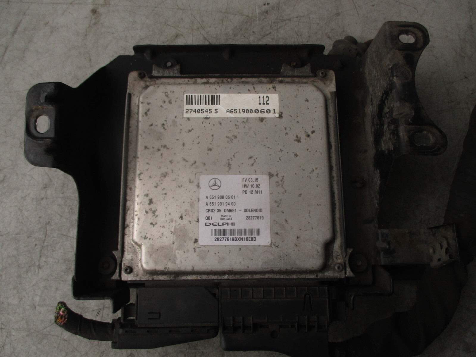 2014 MERCEDES SPRINTER W906 2.1 DIESEL ENGINE CONTROL UNIT A6519000601