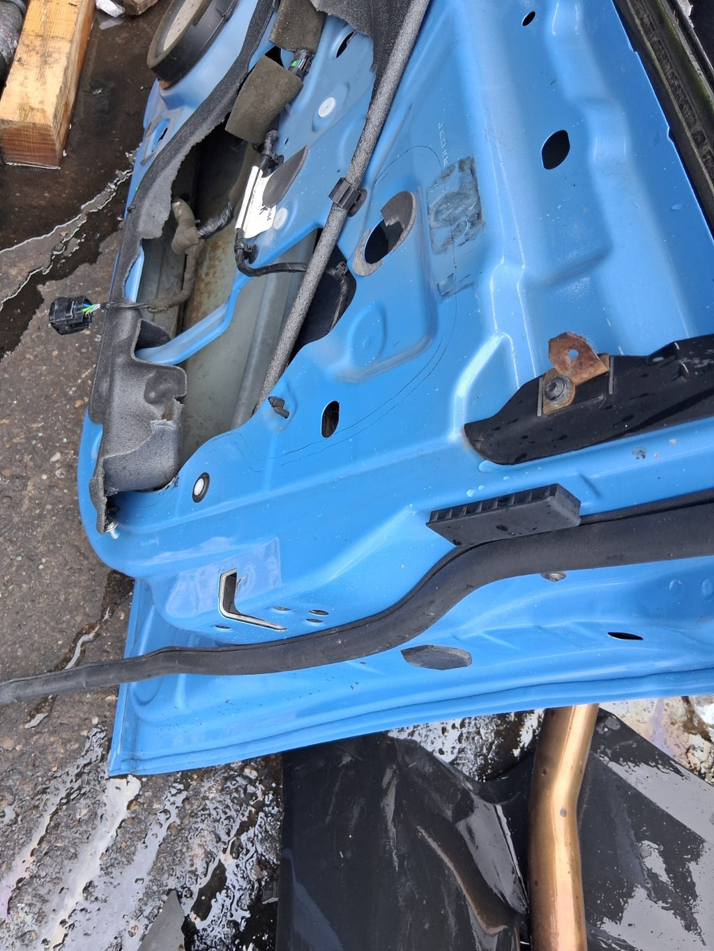 2017 FORD FOCUS MK3 HATCHBACK OSF DRIVER SIDE FRONT RIGHT BARE DOOR BLUE