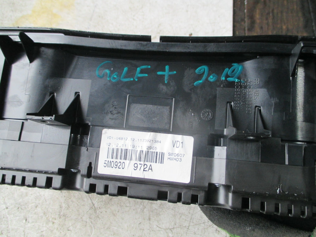 VOLKSWAGEN GOLF PLUS 2012 SPEEDOMETER INSTRUMENT CLUSTER 5M0920972A