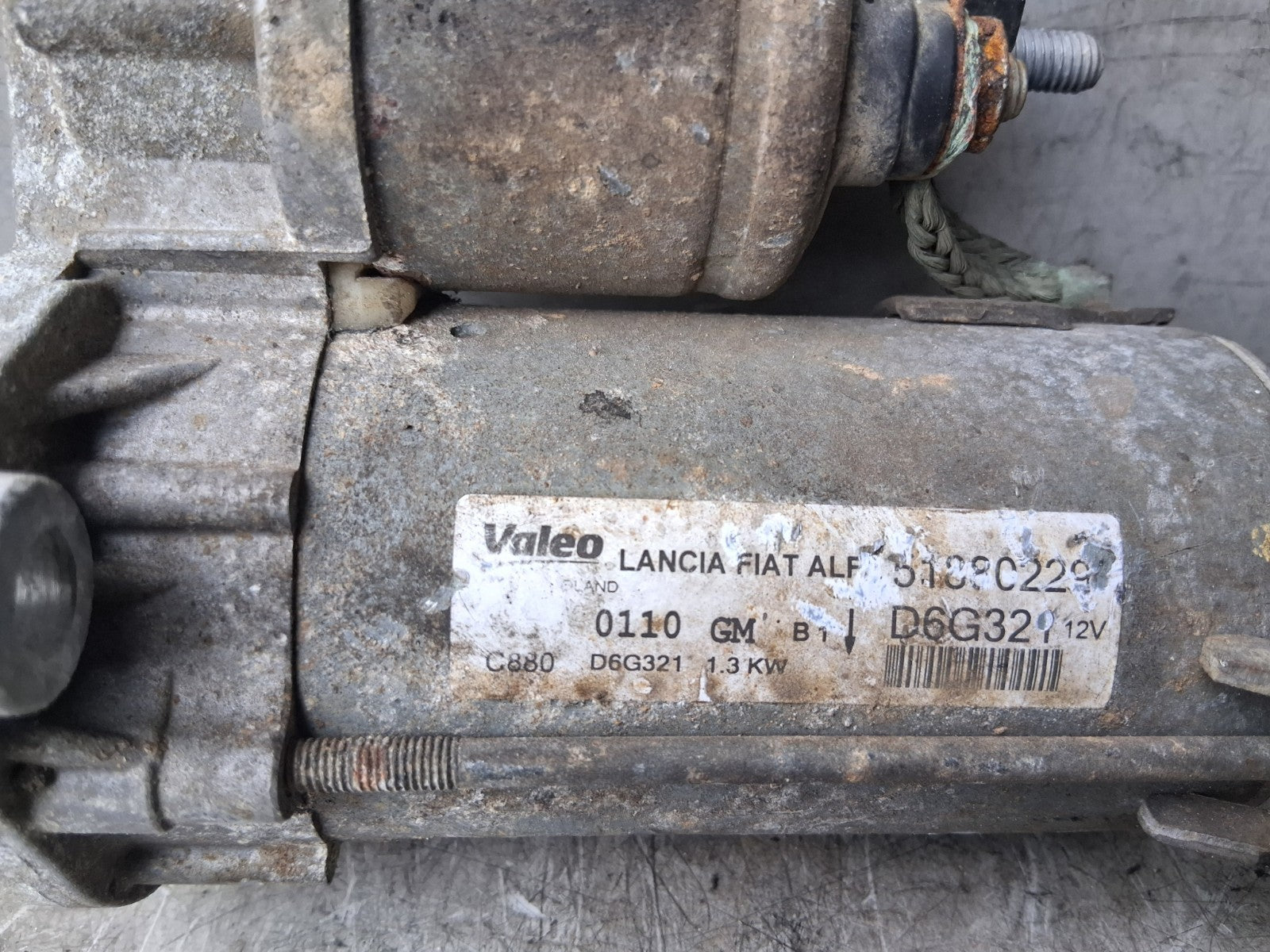 2015 PEUGEOT BIPPER 1.3 DIESEL STARTER MOTOR 51880229