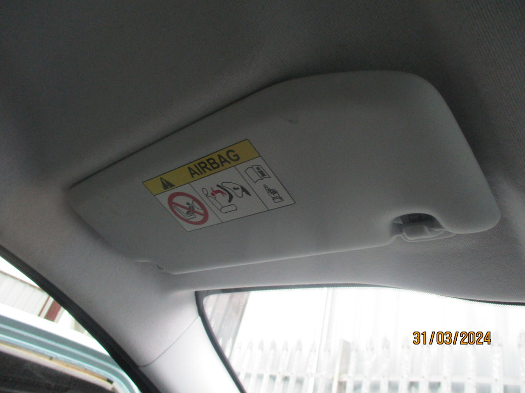 PEUGEOT 208 2016 NSF PASSENGER SIDE FRONT INTERIOR SUN VISOR SHADE