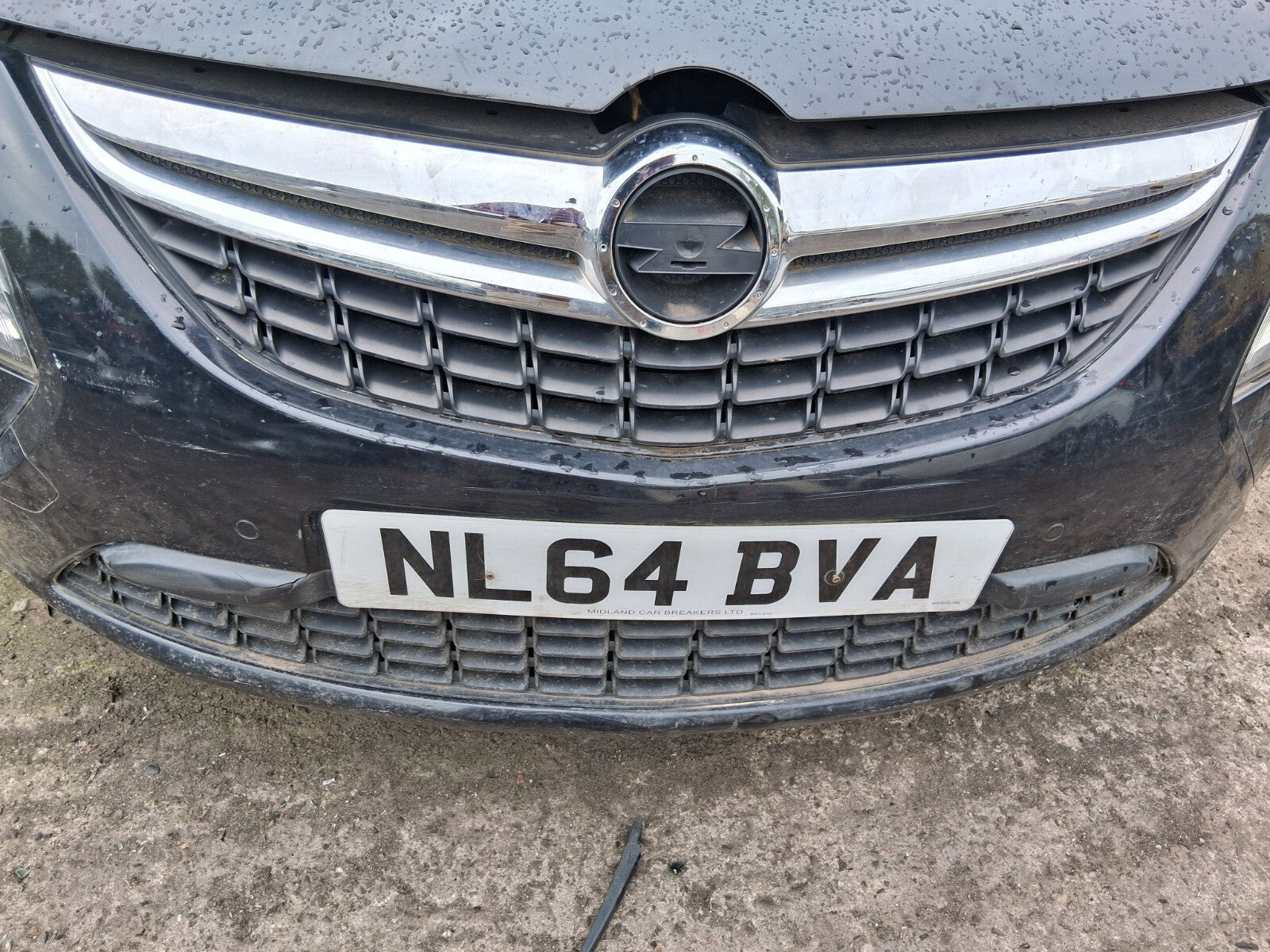 2014 VAUXHALL ZAFIRA C MK3 COMPLETE FRONT BUMPER CARBON FLASH METALLIC 22C