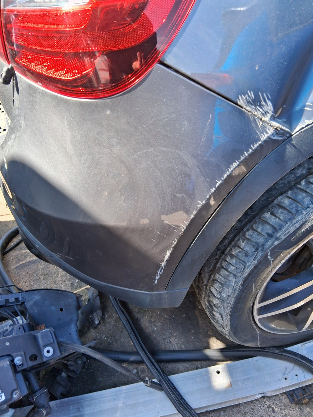 2019 MERCEDES BENZ GLA 180 X156 COMPLETE REAR BUMPER MOUNTAIN GREY METALLIC 787