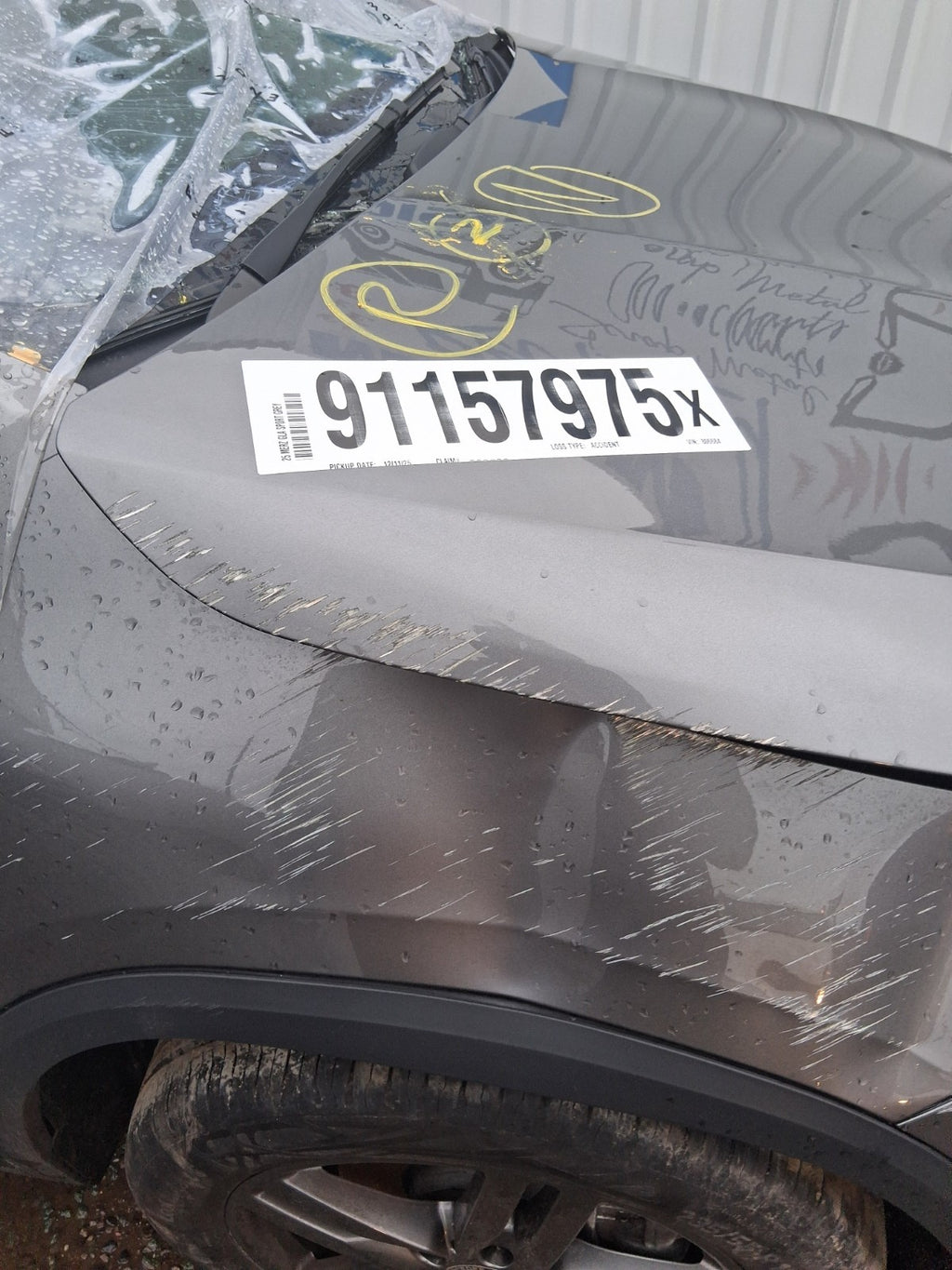 2025 MERCEDES BENZ GLA 180 FACELIFT H247 BONNET HOOD PANEL MOUNTAIN GREY 787