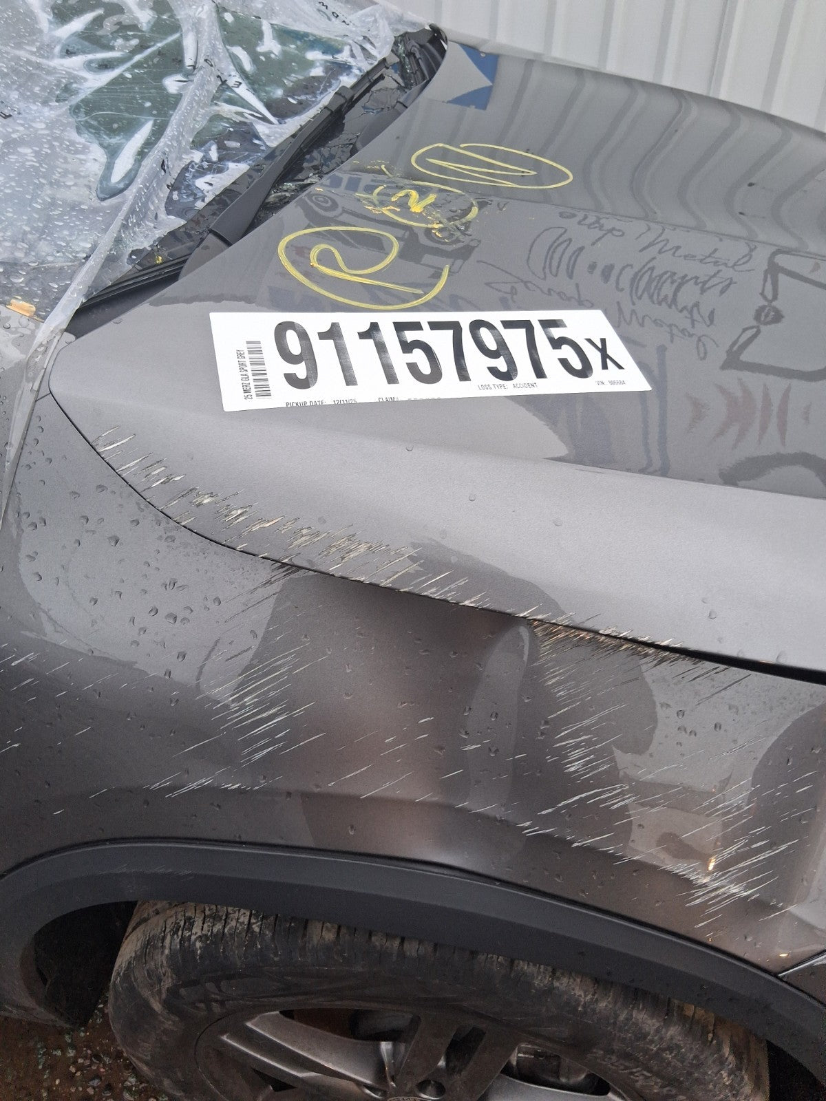 2025 MERCEDES BENZ GLA 180 FACELIFT H247 BONNET HOOD PANEL MOUNTAIN GREY 787