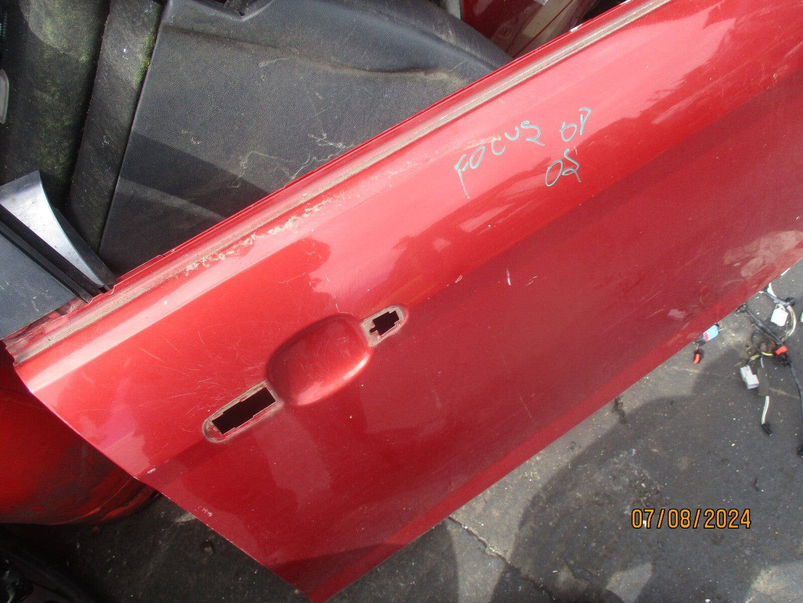 FORD FOCUS MK2 2008 OSF DRIVER SIDE FRONT BARE DOOR RED