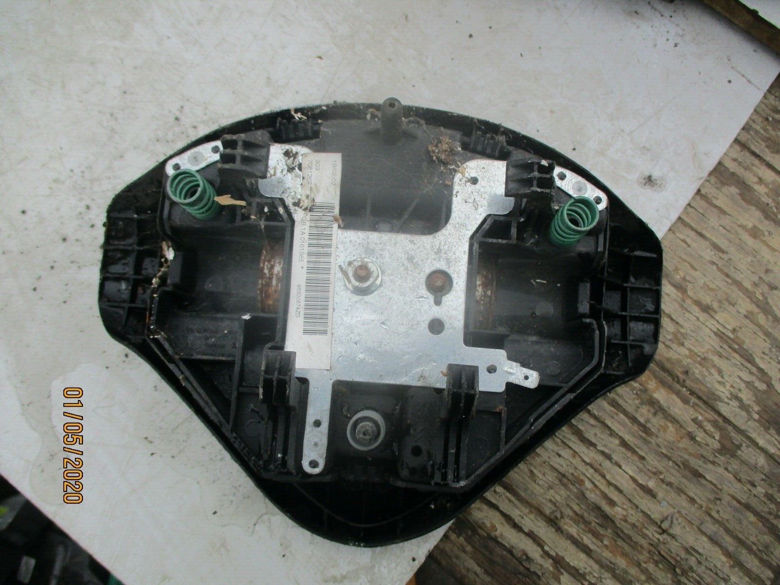 PEUGEOT 207 DRIVER STEERING WHEEL AIR SAFETY BAG 96500674ZD
