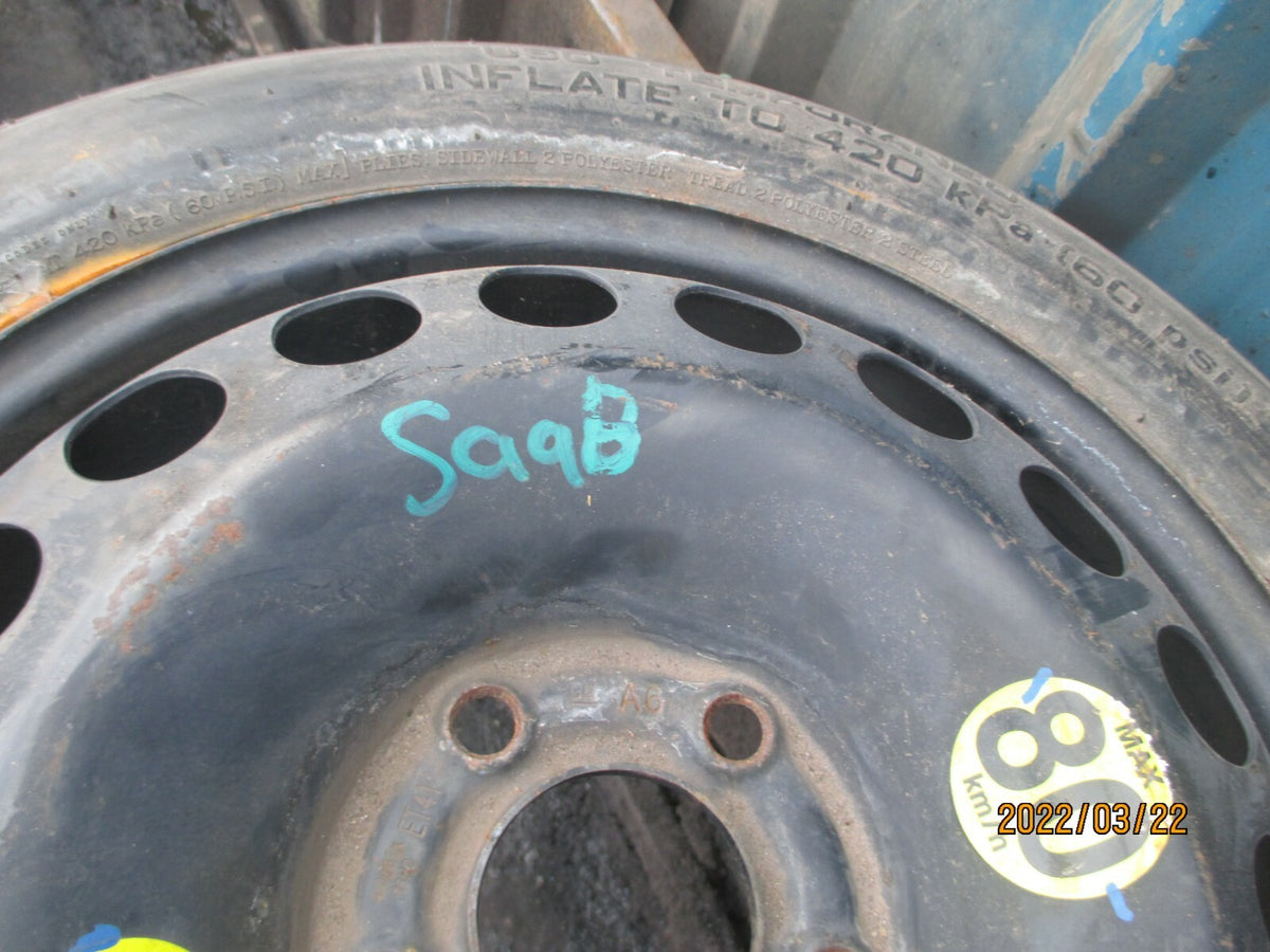 SAAB 93 5 STUD SPACE SAVER SPARE WHEEL TYRE PIRELLI 125/85 R16 125 85 16 INCH  R