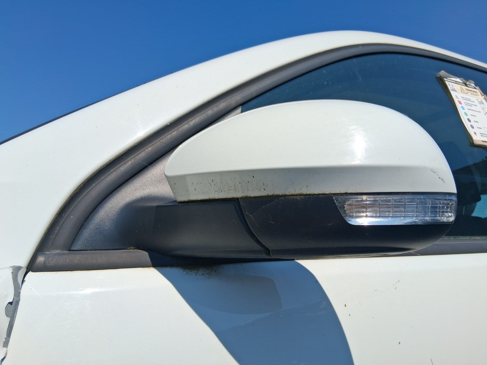 2013 VW VOLKSWAGEN TIGUAN MK1  NSF PASSENGER SIDE FRONT WING MIRROR WHITE LC9A