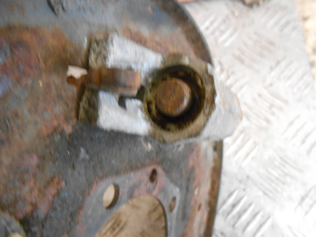 FORD PREFECT 107E 1959 NSR PASSENGER SIDE REAR STEEL BRAKE PLATE