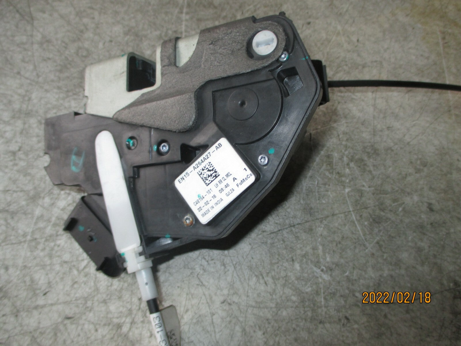 FORD ECOSPORT 2016 NSR PASSENGER SIDE REAR DOOR LOCK MECHANISM EN15A264A27AB
