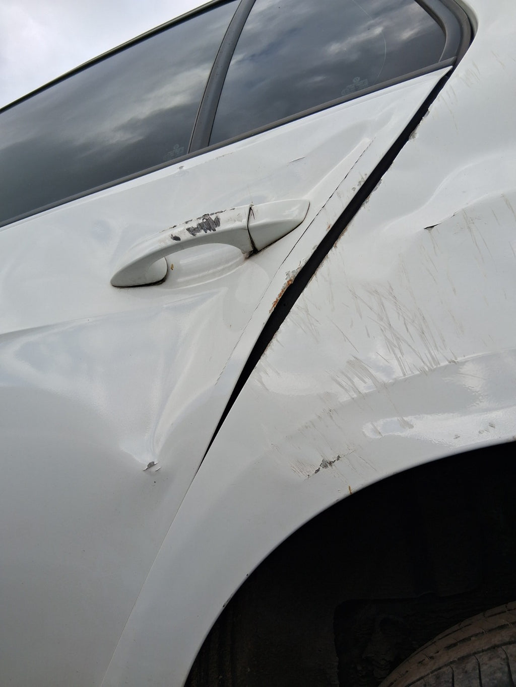 2016 VOLKSWAGEN GOLF MK7 NSR PASSENGER SIDE REAR LEFT BARE DOOR PURE WHITE LC9A