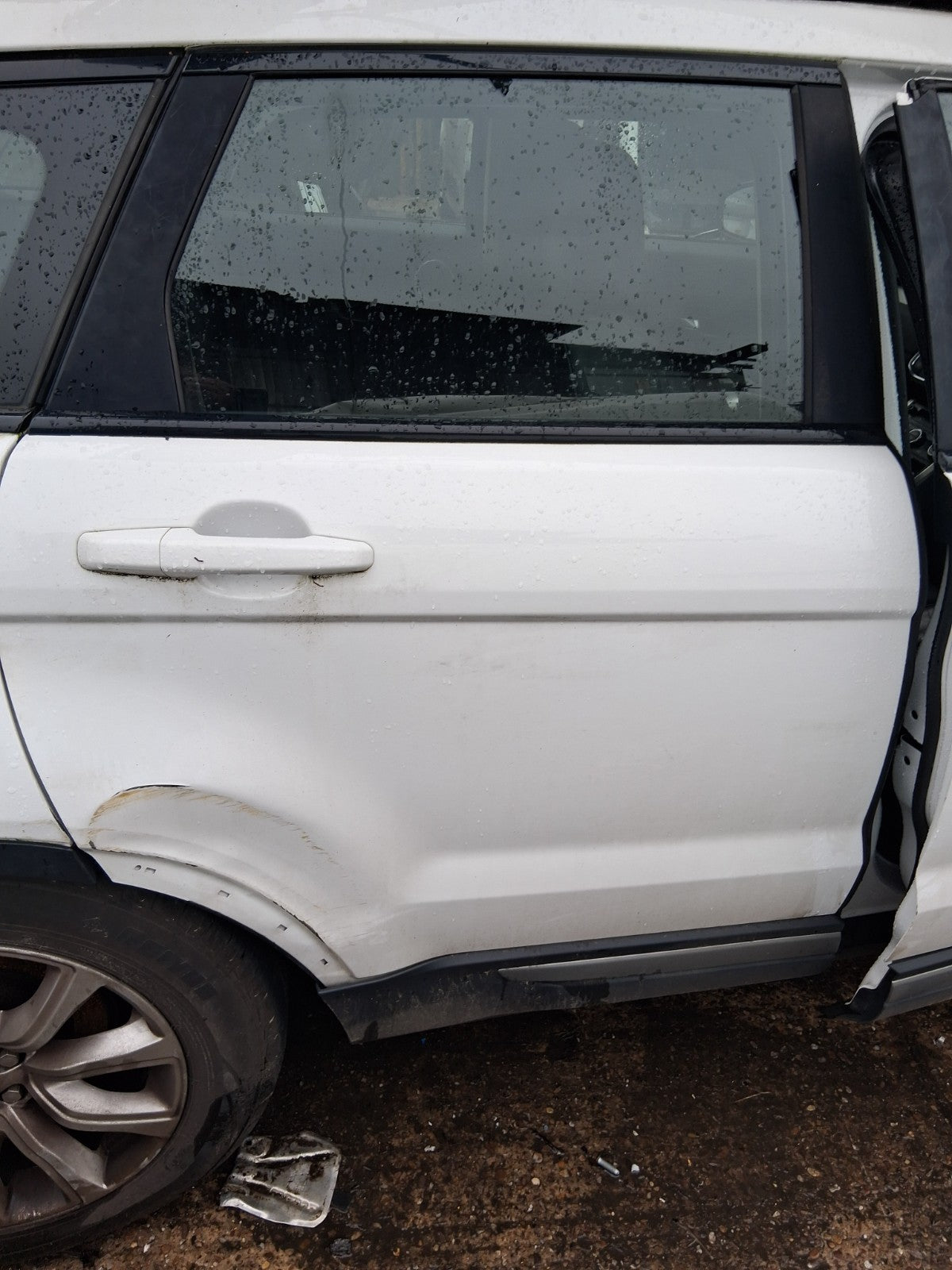 2015 RANGE ROVER EVOQUE L538 OSR DRIVER SIDE REAR RIGHT BARE DOOR WHITE
