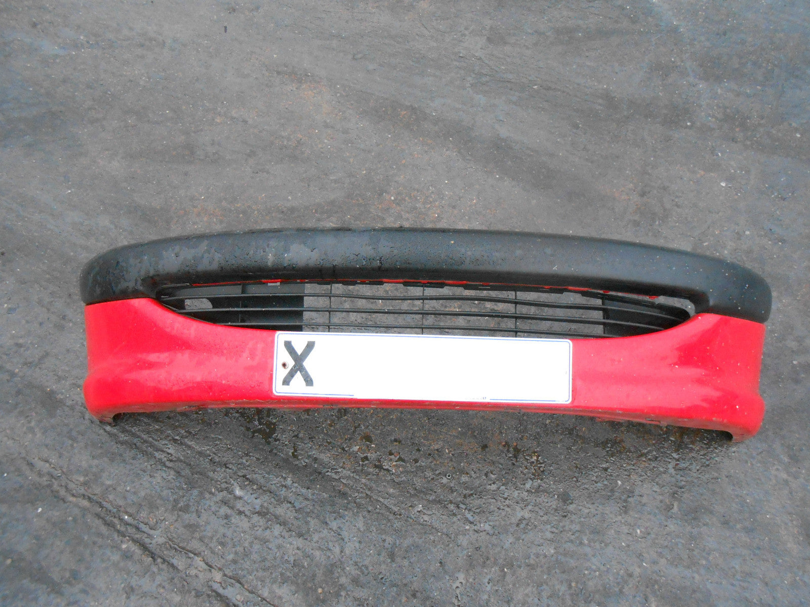 PEUGEOT 206 2002 PRE FACELIFT COMPLETE FRONT PLASTIC BUMPER RED