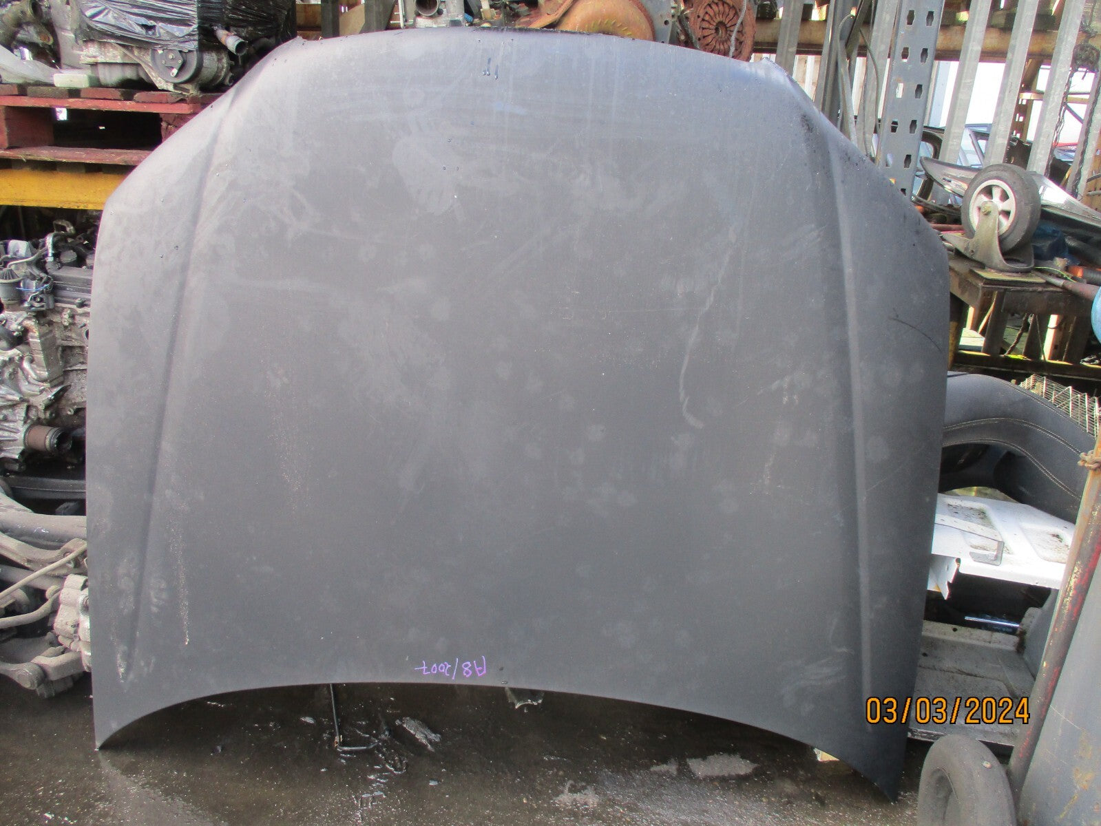 AUDI A8 D3 4E 2008 FRONT COMPLETE BONNET HOOD MATT BLACK