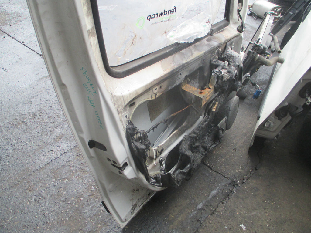 2015 PEUGEOT BIPPER NSF PASSENGER SIDE FRONT DOOR BARE WHITE