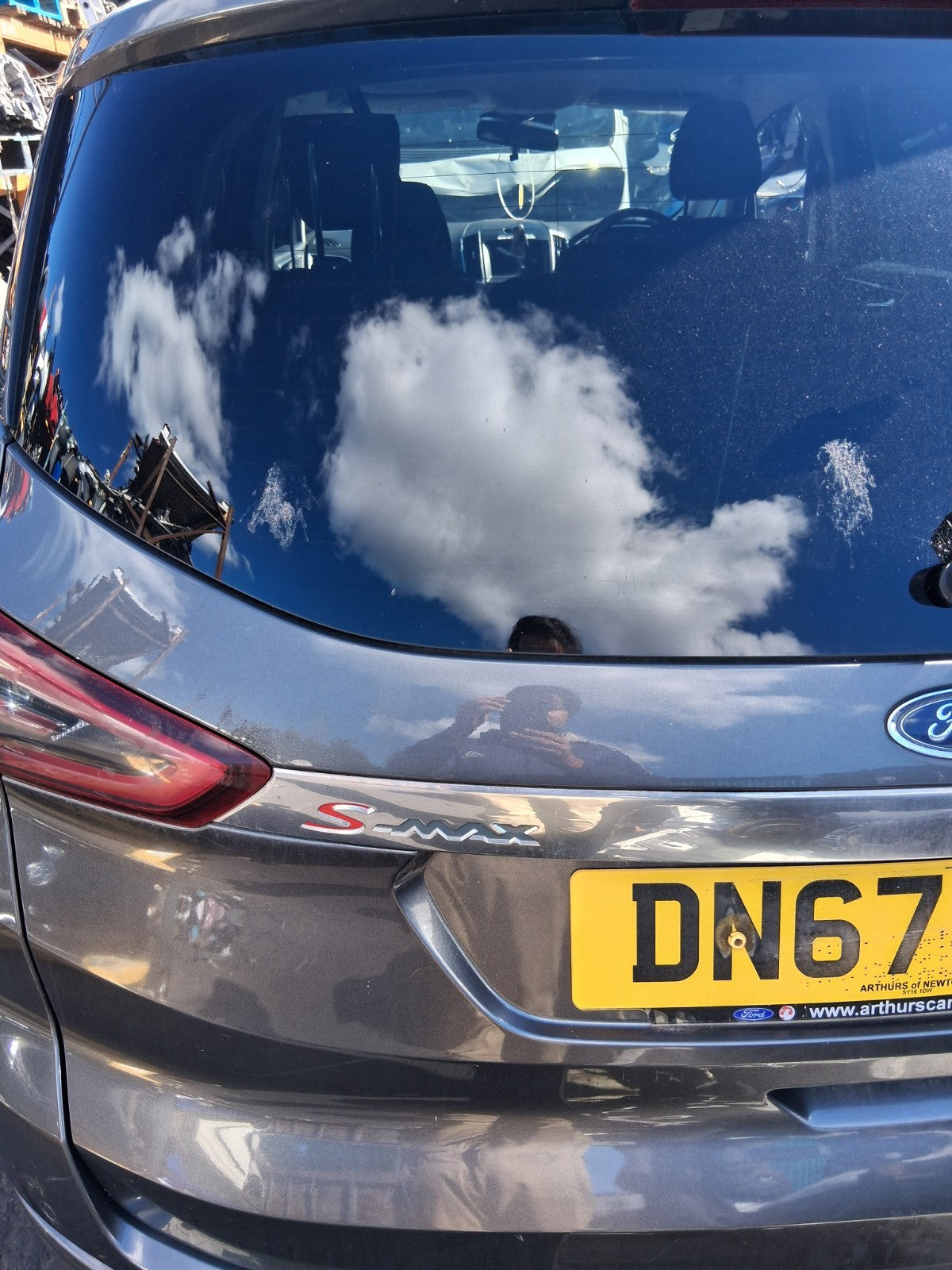 2017 FORD S MAX MK2 REAR BARE TAILGATE BOOTLID GREY