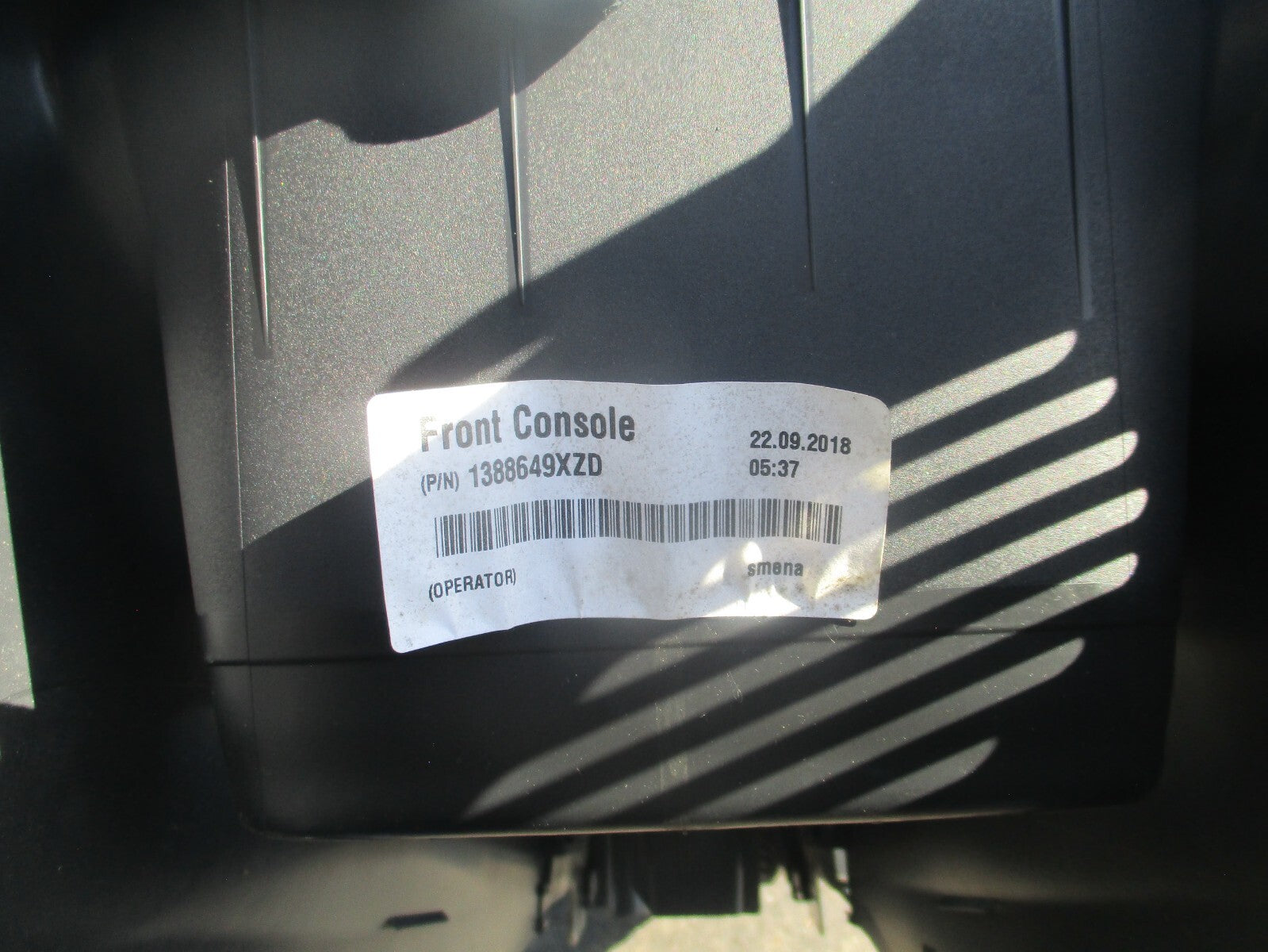 2019 PEUGEOT 108 CENTER CONSOLE CUP HOLDER PANEL TRIM 1388649XZD