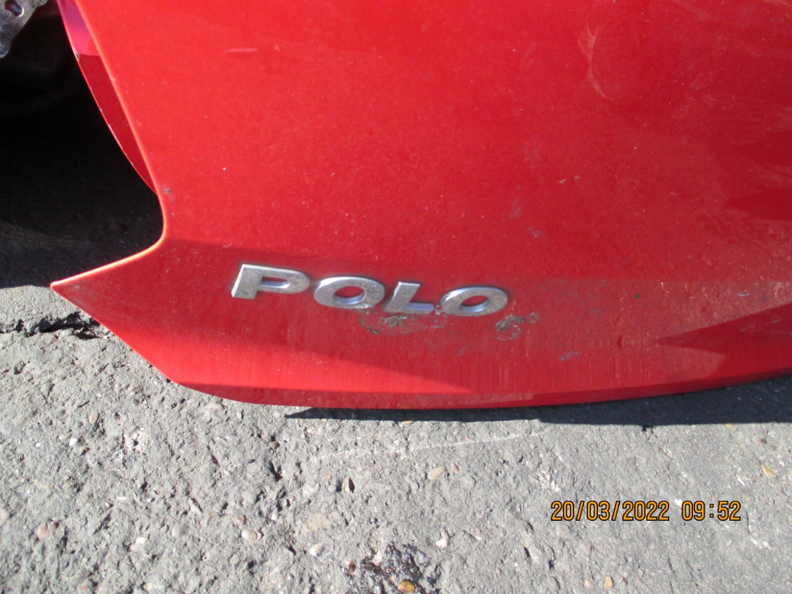 VOLKSWAGEN POLO 2014 MK5 6R REAR COMPLETE TAILGATE RED