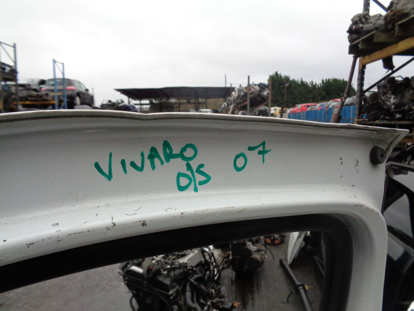 VAUXHALL VIVARO VAN 2007 OSF DRIVER SIDE FRONT BARE DOOR SHELL IN WHITE